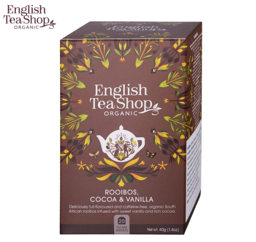 Ziołowa herbata English Tea Shop Chocolate Rooibos Vanilla 20x2g
