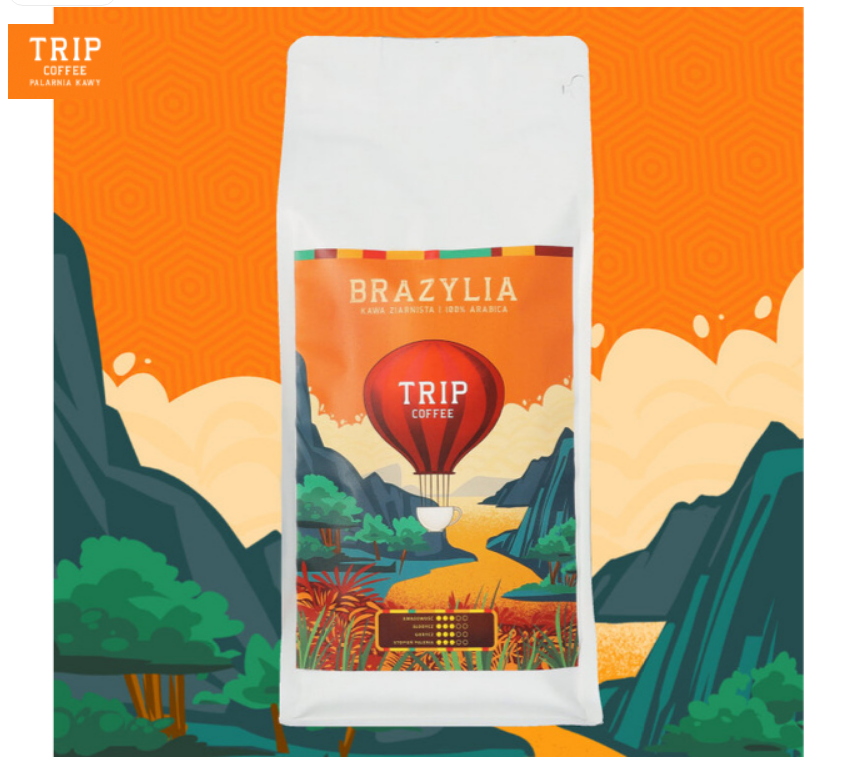 ZESTAW - Kawa ziarnista Trip Coffee Brazylia 1kg + Trip Coffee Brazylia DARK 1kg
