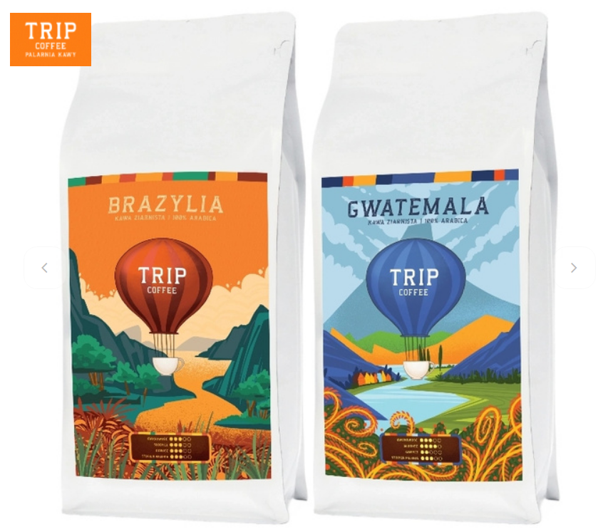 ESTAW - Kawa ziarnista Trip Coffee Brazylia 1kg + Trip Coffee Gwatemala 1kg